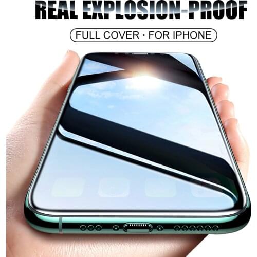 Curved Full Cover Tempered Protective Glass For iPhone 11 12 Pro X XR XS Max Screen Protector On iPhone 7 8 6S Plus SE X Glass