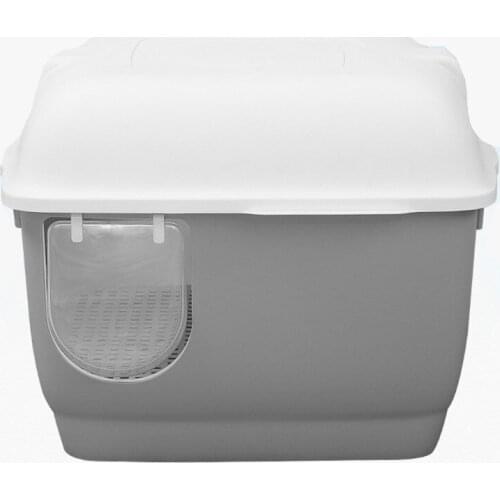 Anti-splash long channel cat litter box deodorizing totally closed oversized cats toilet big space household pets products