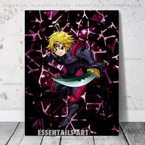 Meliodas Dragons Sin of Wrath The Seven Deadly Sins Anime Poster Canvas Wall Art Painting Decor Pictures Home Decoration Prints