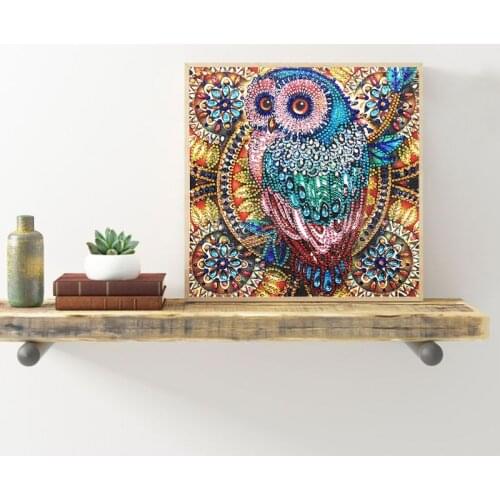 Lovely Owl 5D Special Diamond Painting Embroidery DIY Needlework Rhinestone Crystal Cross Stitch 85DA