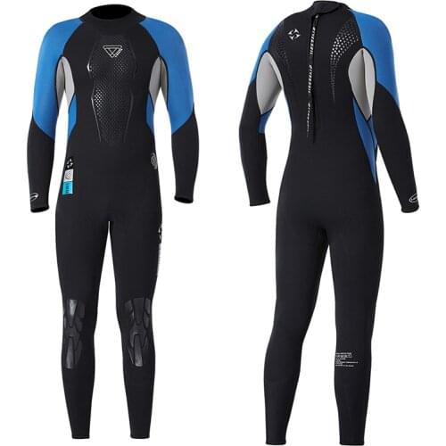 Men One Piece 3mm Neoprene Wetsuit Long Sleeve Thickened Warm Swimming Surfing Spearfishing Wet Suits Full Body Suit Swimsuit