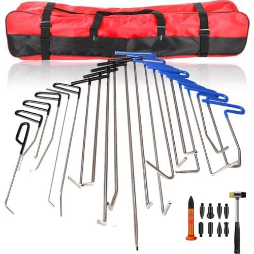 Tool Push hooks tools Paintless Dent removal tool kit Push Rod Car Crowbar repair hammer tap down dent repair tools