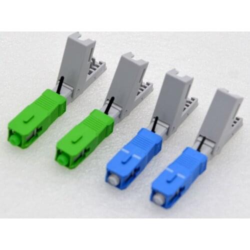 200pcs NEW Hot Sale Single Mode Optic Fiber Fast Connector SC/PC/APC Telecom Class Quick Connector Free Shipping to Russia