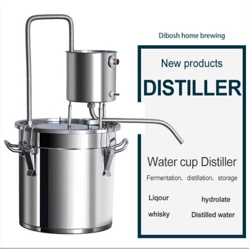 New 304 stainless steel water cup distiller Home brew Moonshine brewing machine brandy vodka Brewing kit Fermentation barrel