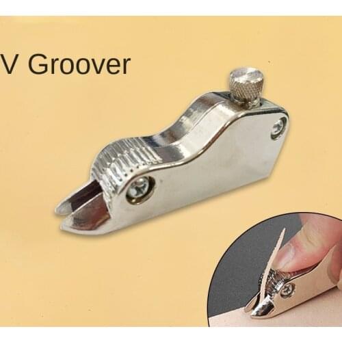 New Adjustable Leather Grooving Tool Manual Diy Leather Surface Treatment V-shaped Groove Carving Knife Edge Trimmer Grooving