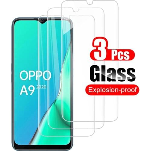 Glasses For OPPO A9 3PCS Tempered glass for OPPO A9 A5 2020 screen protector protective film for oppo A 9 A 5 9A 5A Tremp glas