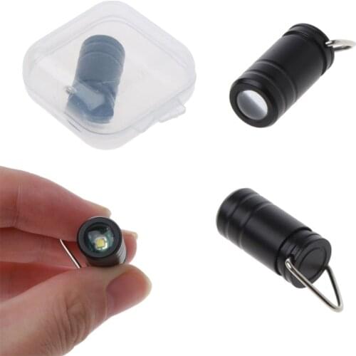 Protable Super Tiny Mini Small Keychain Flashlight Smallest Bright Long Lifetime Waterproof Key Ring Light Torch Outdoor