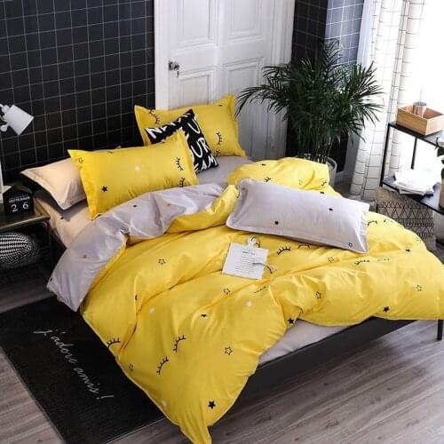 Simple Bedding Set With Pillowcase Duvet Cover Sets Bed Linen Sheet Single Double Queen King Size Quilt Covers Bedclothes