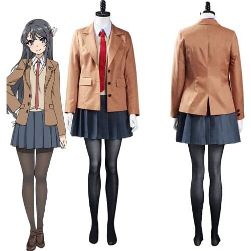 Rascal Does Not Dream of a Dreaming Girl-Azusagawa Sakuta/Sakurajima Mai Cosplay Costume School Uniform Halloween Carnival