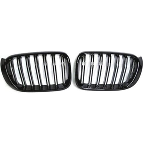 1pair 2-slat black Car Front Kidney Grilles For BMW F25 X3 F26 X4 2014-2017 Car Exterior Replacement Racing Grills