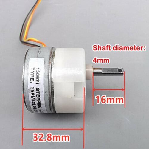 Micro Mini 35 Stepper Motor 2-Phase 4-Wire Speed Reducer Slow Speed Full Metal Gearbox Gear DIY Robot Smart Car Parts