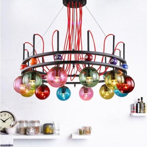 Scandinavian designer clothing Pendant Lights store color living room Doudou Club retro decorative lights LU731354