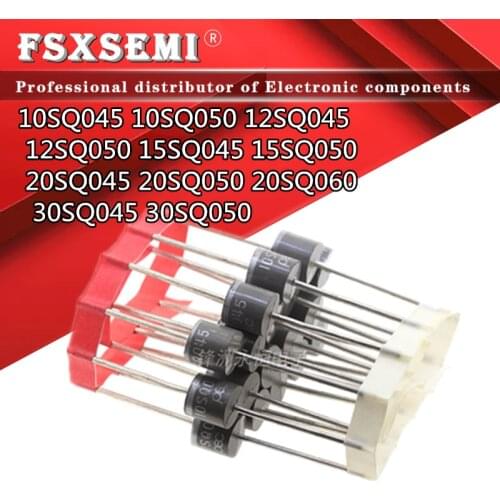 100pcs 10SQ045 10SQ050 12SQ045 12SQ050 15SQ045 15SQ050 20SQ045 20SQ050 20SQ060 30SQ045 30SQ050 R-6 Solar Schottky diode