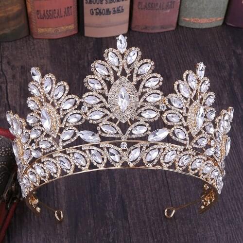 More Color Crystal Queen Princess Tiaras And Crown Luxury Bridal Wedding Hair Accessories Kings Diadems Women Headpiece