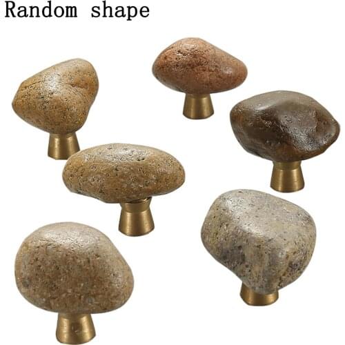Pulls Cabinet Door Knob Irregular Shaped Natural Stone for Handle Furniture Wardrobe