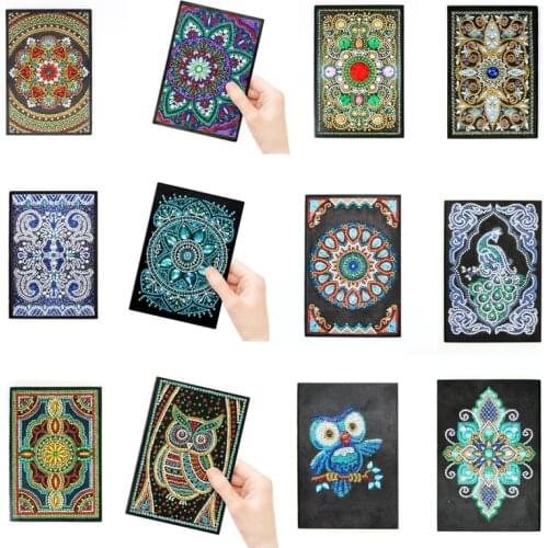 Vintage special diamond painting notebook 5d diamond painting for A5 diary book Cross Stitch Mosaic Rhinestone Crafts Kit