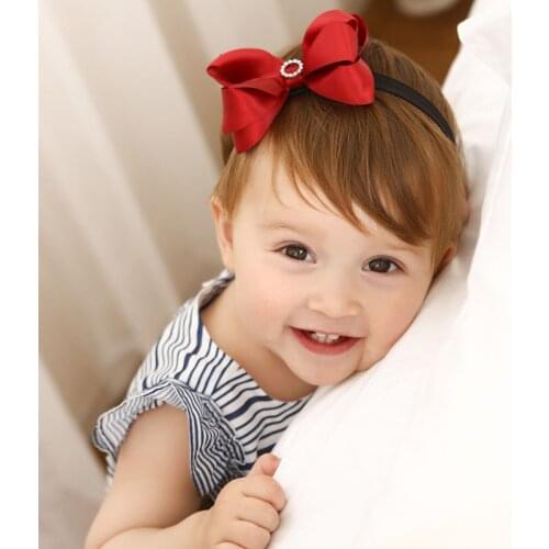 1 PCS Infant Fashion Bunny Ears Striped Hairband Cute Handmade Flowers Elastic Headband Children Bowknot Headwear Photo Props