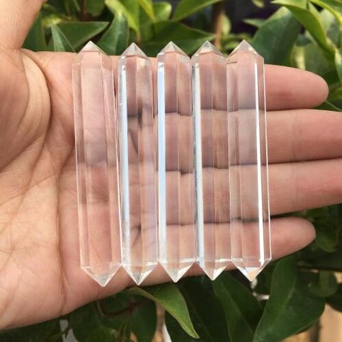 1pcs natural clear white crystal quartz crystal wand point heal