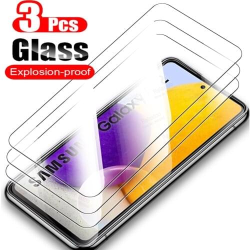 3Pcs glass For samsung a72 protective glass for samsung galaxy a 72 72a 2021 sm-a725b/ds 6.7'' a726 screen protector phone Film