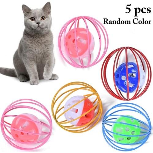 5PCS Cat Toys Interactive 2.56in Jingle Balls Kitten Chewing Toy Cat Bell Ball Juguetes Para Gatos Cat Supplies