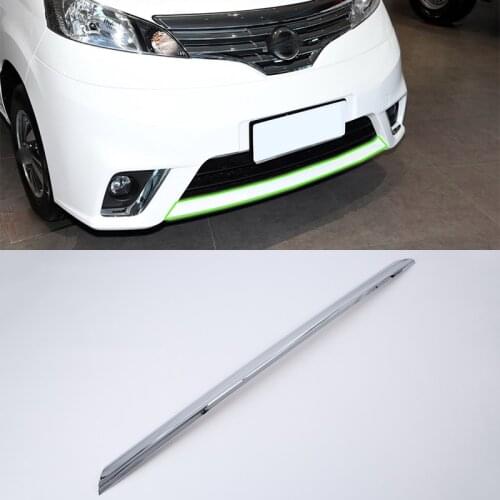Car Accessories Exterior Decoration ABS Chrome Front Bumper Skid Molding Cover Trim For Nissan NV200 2018 Car-styling