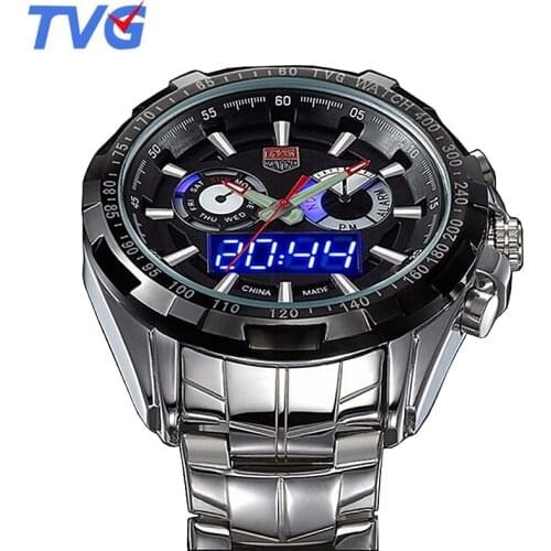 TVG Men Watches Top Brand Luxury Fashion Sports Men Led Digital Analog Watches 30M Waterproof Dive Watch relogio masculino 2020
