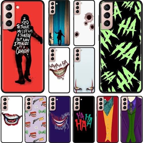 Phone Cover For Samsung Galaxy S21 Ultra S20 FE S10 S9 Plus Lite 5G S10E Silicone Case Ha Ha Ha Joker