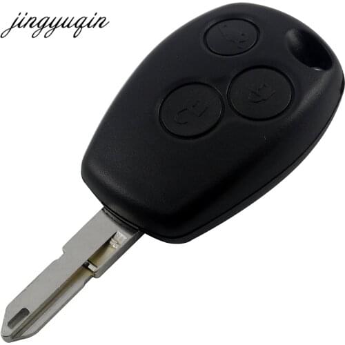 Jingyuqin Remote Key Shell Case Cover 3 Button for Renault Duster Logan Fluence Clio Vivaro Master Traffic Kangoo Megane laguna