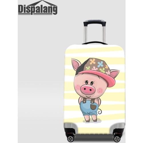 Cute Piggy Prints Travel Suitcase Cover Cartoon Pig Elastic Luggage Protective Cover Dust Rain Cover for 18-32 inch Trunk Case