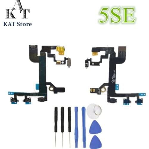 High quality Power Volume Button Flex Cable For iPhone 5SE 5 SE iPhone5SE ON OFF Switch Button Flex Cable Parts
