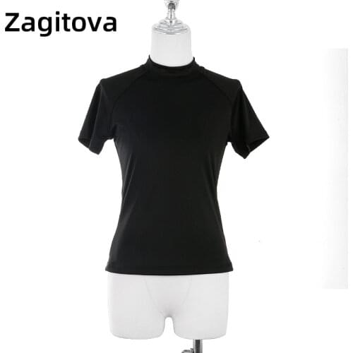 Customized Figure Skating Dress T shirt Tops for Girl Women Training Competition Patinaje Ice Skating Gymnastics short sleeve