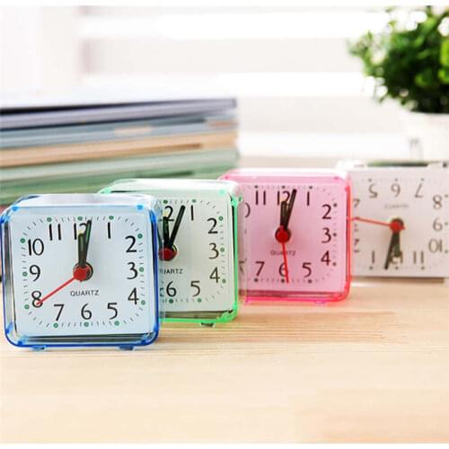 Aimecor Square Small Bed Compact Travel Quartz Beep Clock Fashion Rabbit Bedside Lamp Green Batteries Music Kit Alarm Clock