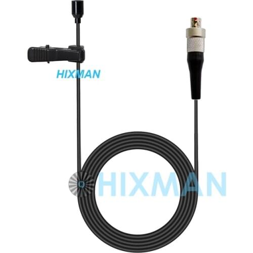 HIXMAN Black LM2-S3 Omni Lav Lavalier Lapel Condenser Microphone For Sennheiser Shure Wisycom Zaxcom Lectrosonics Wireless Set
