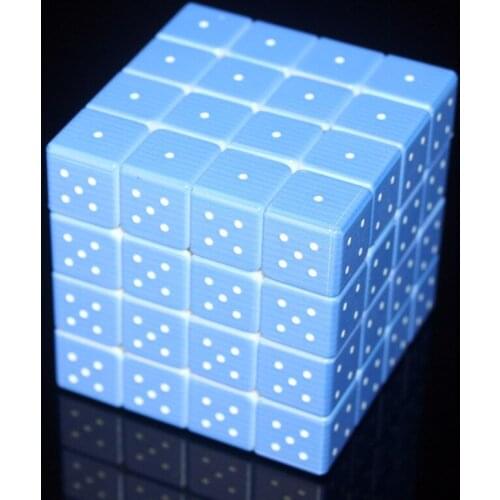 Custom Cube UV Printing 4x4x4 Braille Fingerprint 3D Relief 4*4*4 Stickerless Cubo Magico Educational Toys for Children Boys