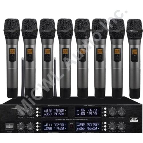 MiCWL UHF Digital Wireless 8 Handheld Microphone System Stage Performance Press Conference Singing Microphone System 400 Channel