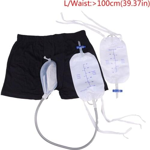3Sizes Urine Bag Reusable Male Urinal Bag Silicone Urine Funnel Pee Holder Collector With Catheter For Old Men Feminine Hygiene