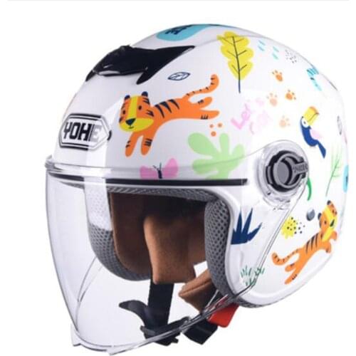 Motorcycle accessories casco moto cartoon Childrens helmets boys girls four season electric bicycle child motorcycle helmet ABS