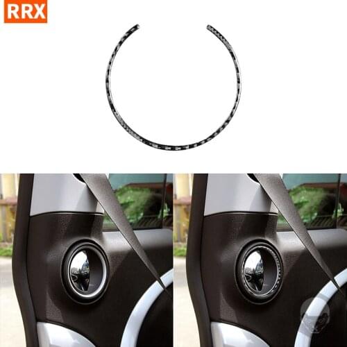 For Mini Cooper Clubman 2008-2010 R55 Carbon Fiber Stickers Back Door Handle Car Interior Decoration Styling Accessories Black