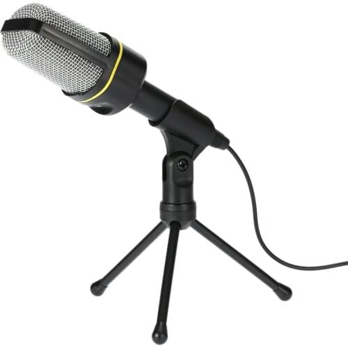 Desktop 3.5mm Jack Microphone with Tripod Podcast Studio Microphone For Laptop/PC For Recording Vocals & Acoustic Instruments
