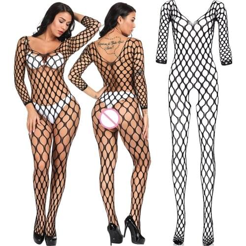 Porn Lingerie Bodysuit Underwear Open Crotch Women Sleepwear Transparent Fetish Erotic Teddies Sexy Body Baby Boll Costume Mujer