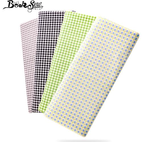 New Arrivals 100% Cotton Fabric Grey and White Checks Designs Twill Fat Quarter Home Textile Material Bed Sheet for Patchwork