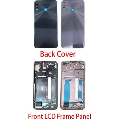 Front Housing Bezel LCD Frame Panel Cover For Asus Zenfone 5 2018 ZE620KL 5Z ZS620KL Back Cover With Camera Glass