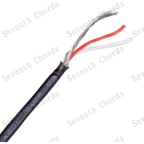 1 Meter Electric Bass Guitar Pickup Hookup 2 Core Shielded Cable / Guitar Pots Hookup 2 Core & Earth Wire