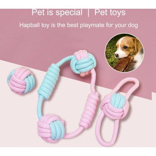 Durable Chew Toys Exquisite Bite Resistant Teeth Molar Toys Eco-friendly Chew Toys Pet Braided Rope Ball Toy for Pet Supplies