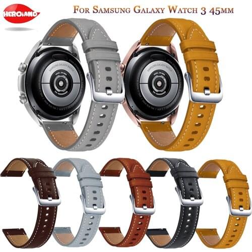 Genuine business Leather wristbands 22mm Strap For Xiaomi Amazfit Stratos 2 bracelet For Samsung Galaxy Watch 3 45mm Watch band