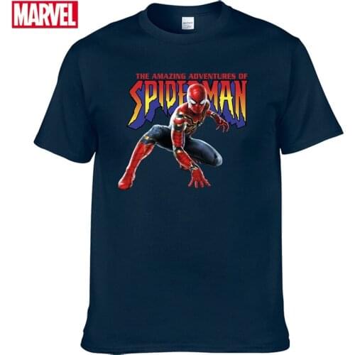 Marvel The Avengers spiderman t shirt Comfortable Breathable 100% cotton Fashion clothes for teens Summer tshirt oversize #77