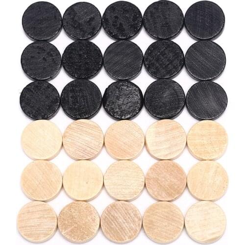 Chess 32Pcs Draughts/Checkers/Backgammon Chess Piece For Kids Board Game Learning Camping