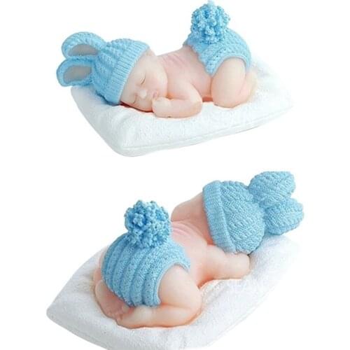 Sleeping Baby Shape 3D Fondant Cake Silicone Mold Food Grade Mould Chocolate Soap Candle Molds Form For Cake Decoration Tools