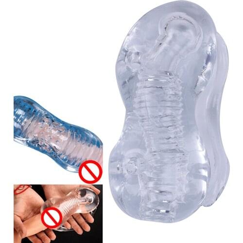 Silicone Soft Transparent Masturbator Sex Toys For Men Male Masturbator Penis Trainer Erotic Adult Toys
