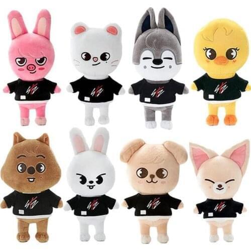 Skzoo Plush Toys Stray Kids 20cm Cartoon Stuffed Animal Plushies Doll Bbokari Leebit Wolf Chan Puppym Kids Adults Fans Gift